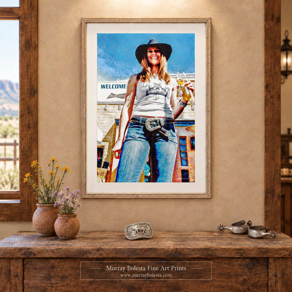 Cowgirls on parade, people art by Murray Bolesta