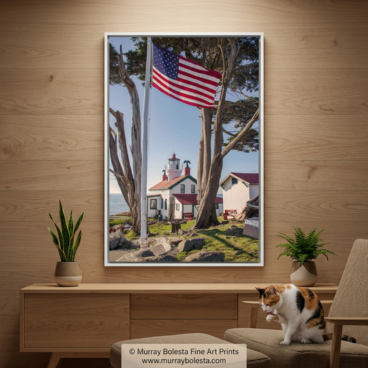 Battery Point lighthouse Crescent City California, art print by Murray Bolesta!