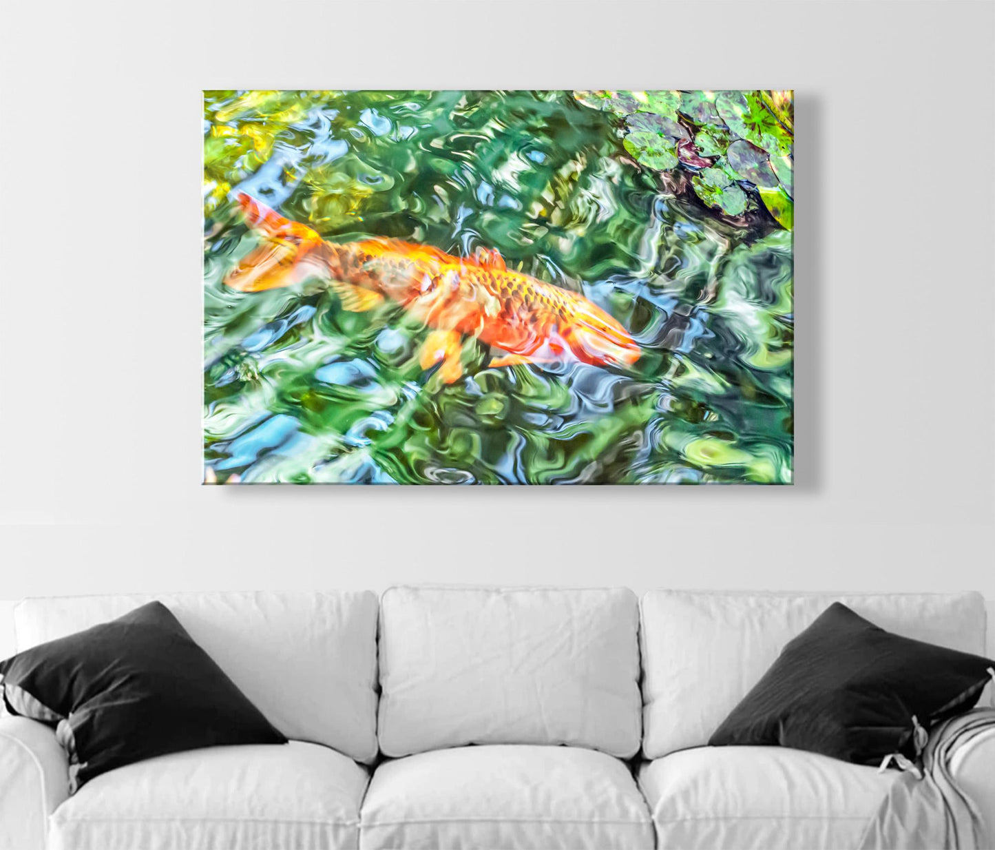 Surreal Psychedelic Fish Picture as Abstract Wall Decor