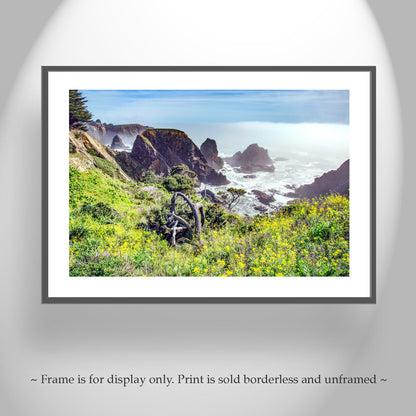 Mendocino California Coast Print as Home Decor Gift