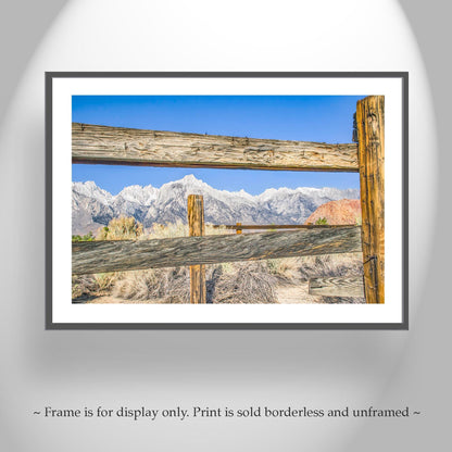 Eastern Sierra Landscape | Lone Pine CA Western Style Art Print