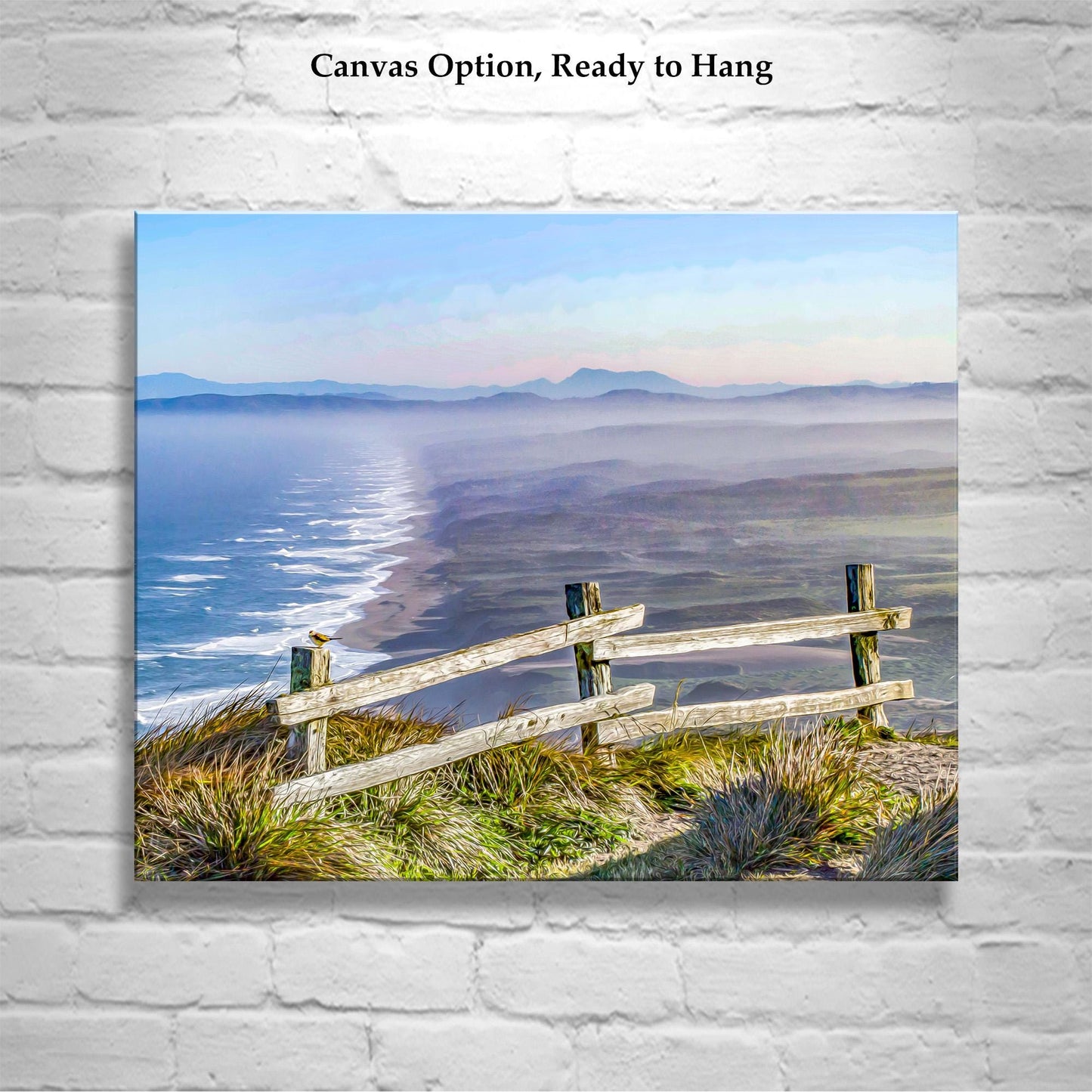 Point Reyes National Seashore California Coast Art Print with Little Bird