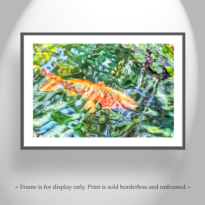 Surreal Psychedelic Fish Picture as Abstract Wall Decor