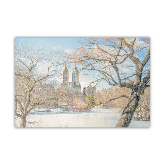 Central Park Winter Art Photography Print with San Remo and Eldorado Twin Towers