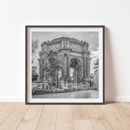 Palace of Fine Arts San Francisco Black and White Wall Art Print