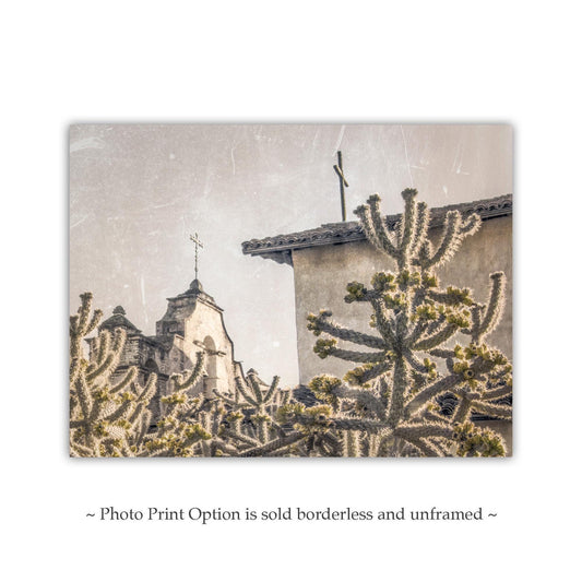 Lompoc Mission Church Art – Vintage Style Southwestern Decor