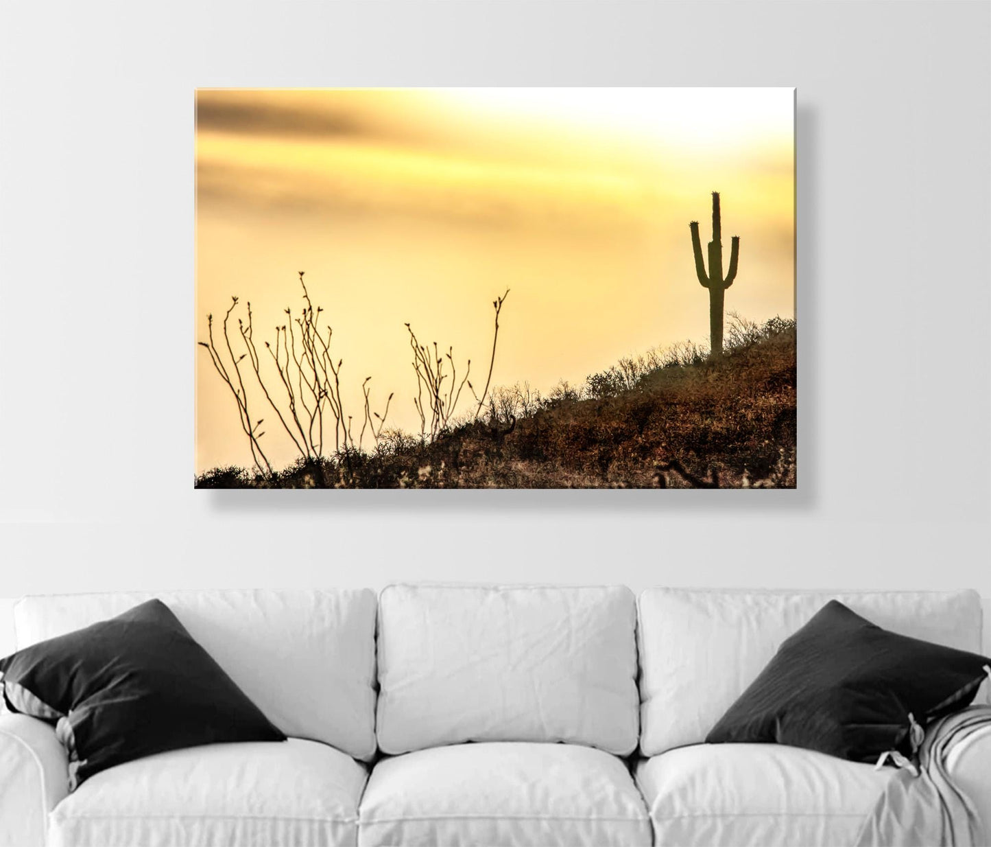Tohono O'odham Nation Sunset Cactus Art – Tucson Desert Print