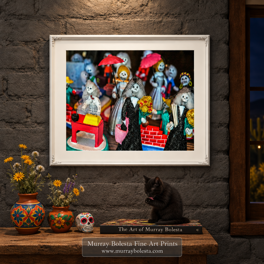 Day of the Dead art by Murray Bolesta. El Dia de los Muertos.