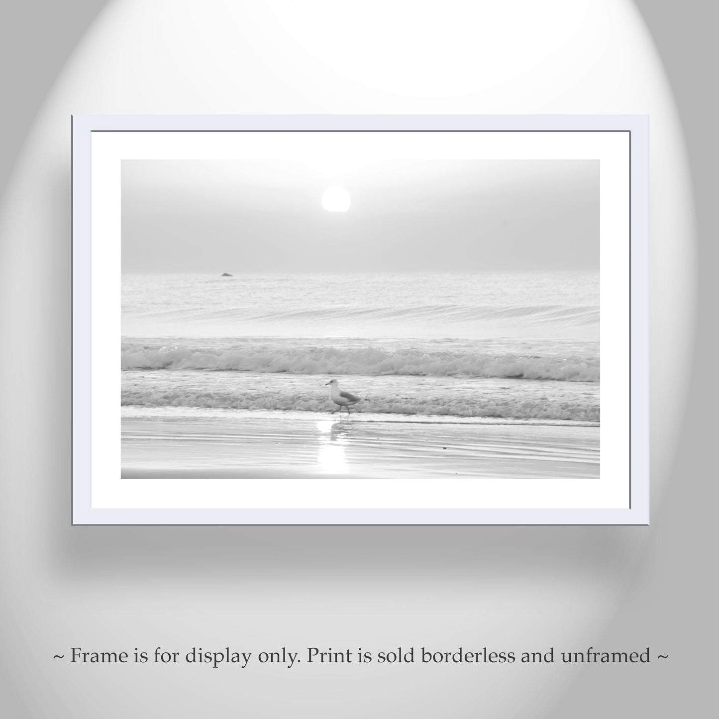 Rhode Island Beach Fine Art Print – Black and White Atlantic Ocean Art