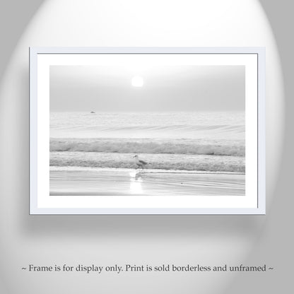 Rhode Island Beach Fine Art Print – Black and White Atlantic Ocean Art