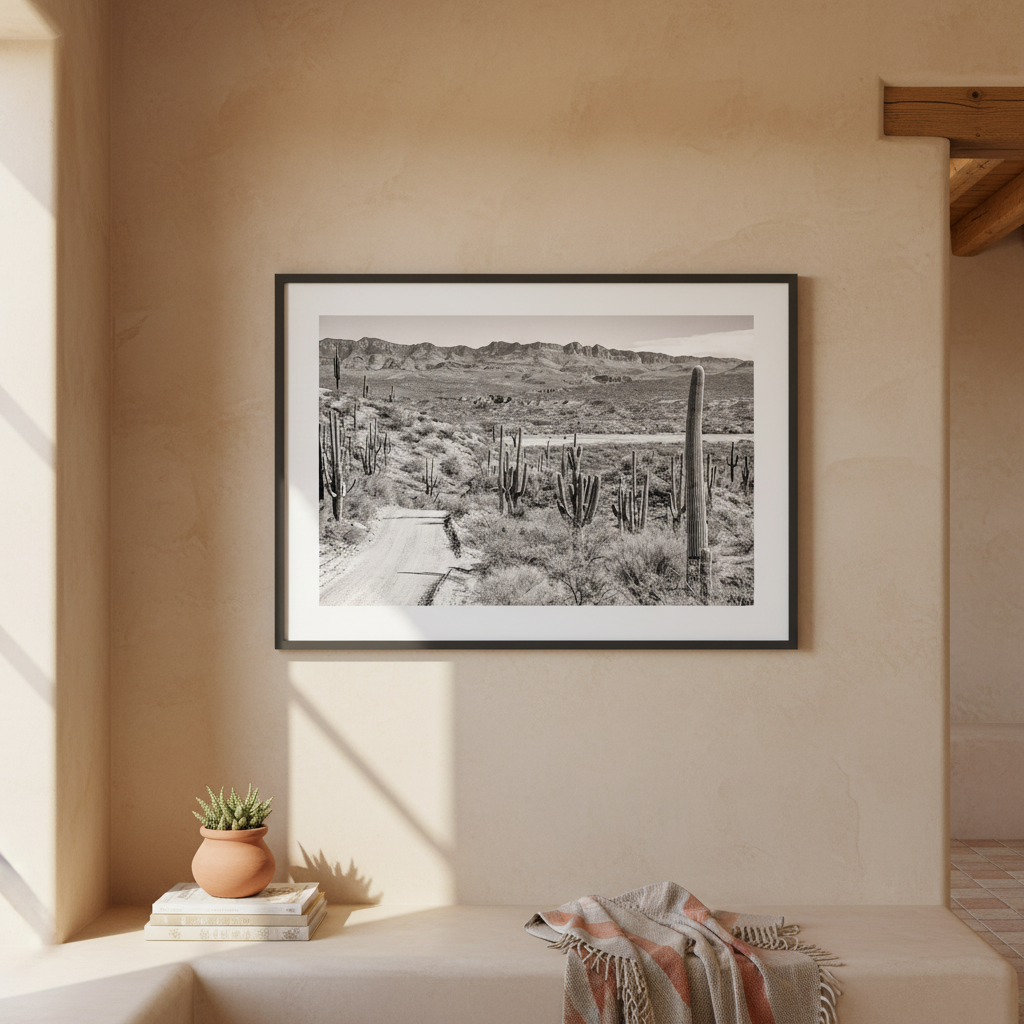Tucson Arizona Print – Desert Road Trip Landscape Wall Art