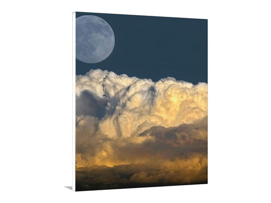 Moon Art Storm Cloud Art Print with Tucson Arizona Monsoon