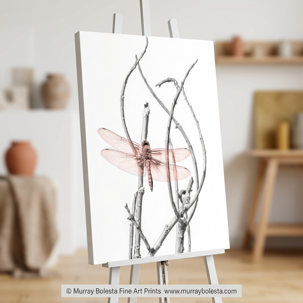 Dragonfly artwork by Murray Bolesta, fine art insect print for sale.