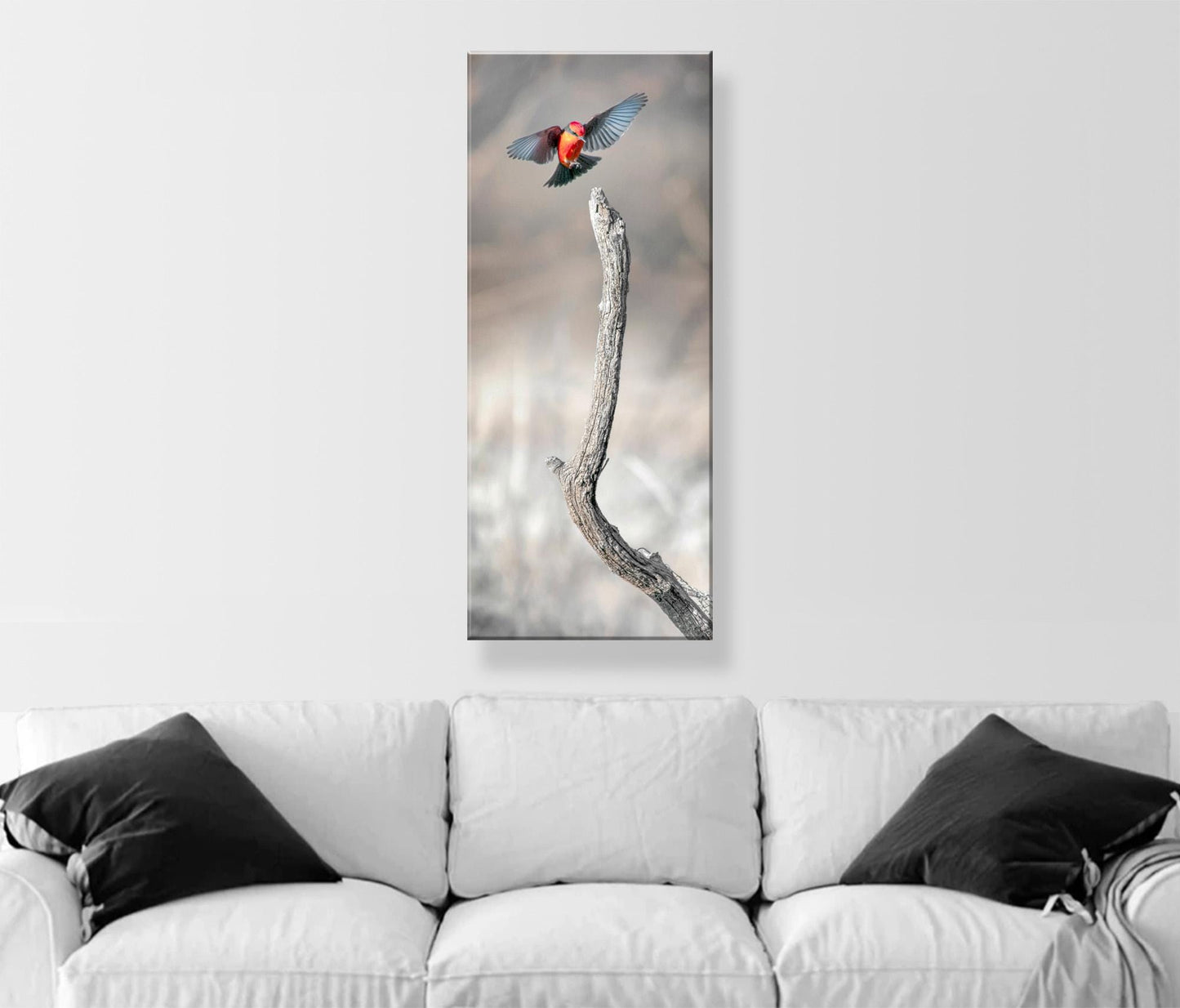 Vermilion Flycatcher Bird Fine Art Print | Arivaca Bird in Flight
