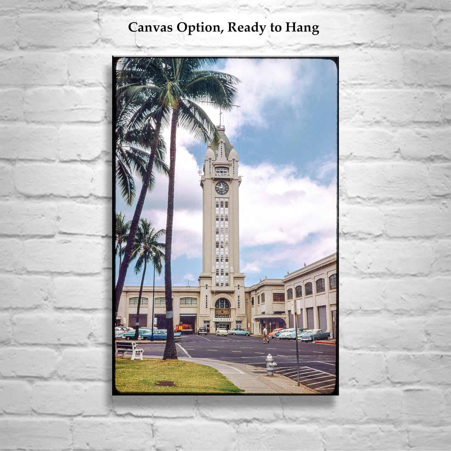 Honolulu Hawaii Vintage Photograph of Aloha Tower Lighthouse
