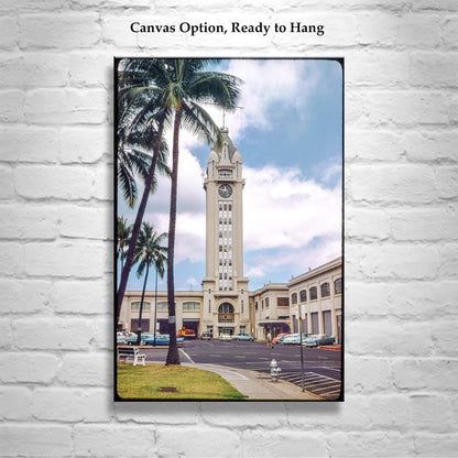 Honolulu Hawaii Vintage Photograph of Aloha Tower Lighthouse