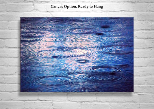 Indigo Raindrop Wall Art – Tucson Arizona Monsoon Storm Wall Art