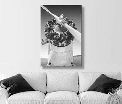 Crop Duster Vintage Airplane Photo | Pilot Gift in Black and White