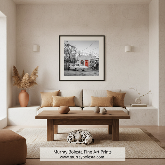 Old Tucson Arizona Art | Barrio Viejo & Plymouth Barracuda Print