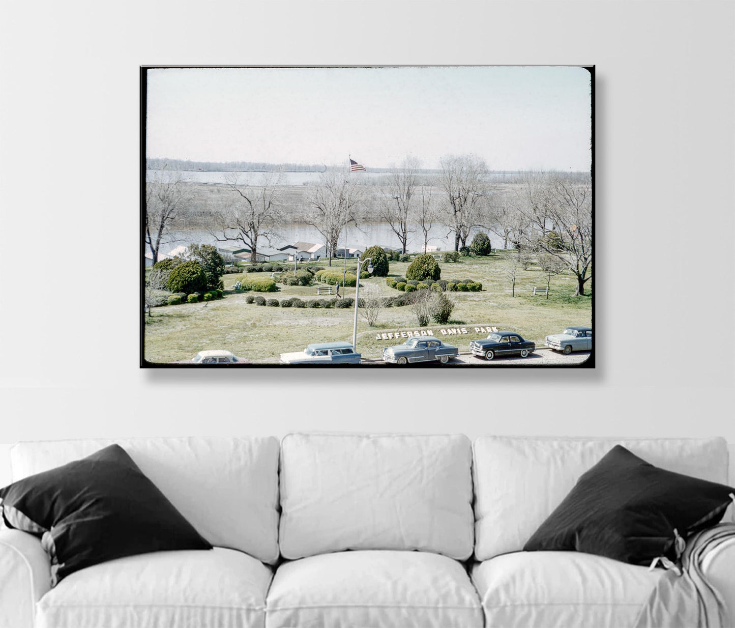 Memphis Park Mississippi River Vintage Photo Print  – Historic Wall Art | Tennessee Retro Wall Décor | Memphis Gift