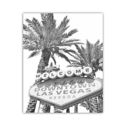 Las Vegas Vintage Neon Welcome Sign | Art print in Black and White