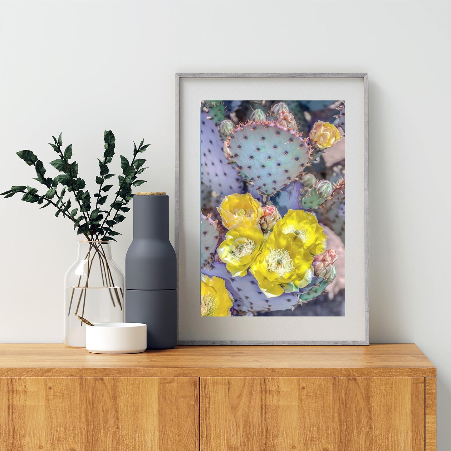 Santa Rita Prickly Pear Art – Desert Cactus Nature Wall Decor