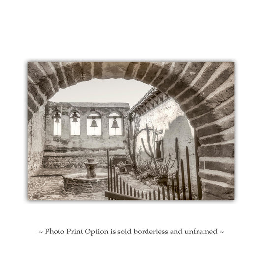 Mission San Juan Capistrano Adobe Church Bells Wall Art Print