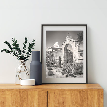 Mission San Xavier del Bac Chapel in Tucson Arizona Wall Art Print