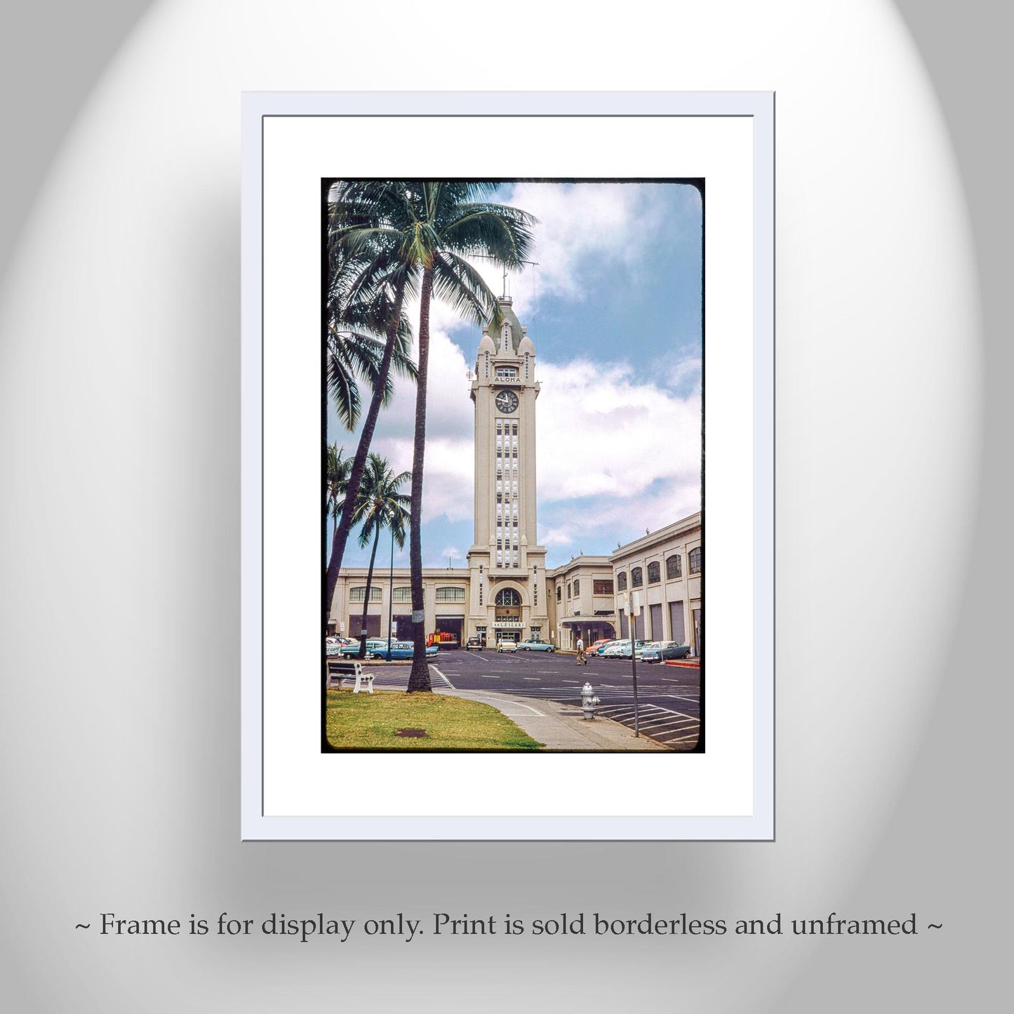 Honolulu Hawaii Vintage Photograph of Aloha Tower Lighthouse