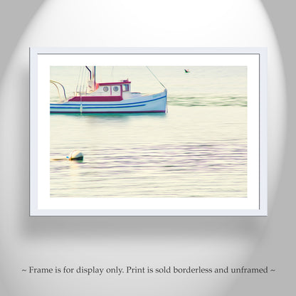 Tomales Bay Fishing Boat Art Print | Point Reyes California Nautical Wall Decor