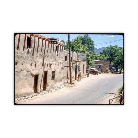 Old Santa Fe New Mexico Vintage Art Print | Oldest House in USA