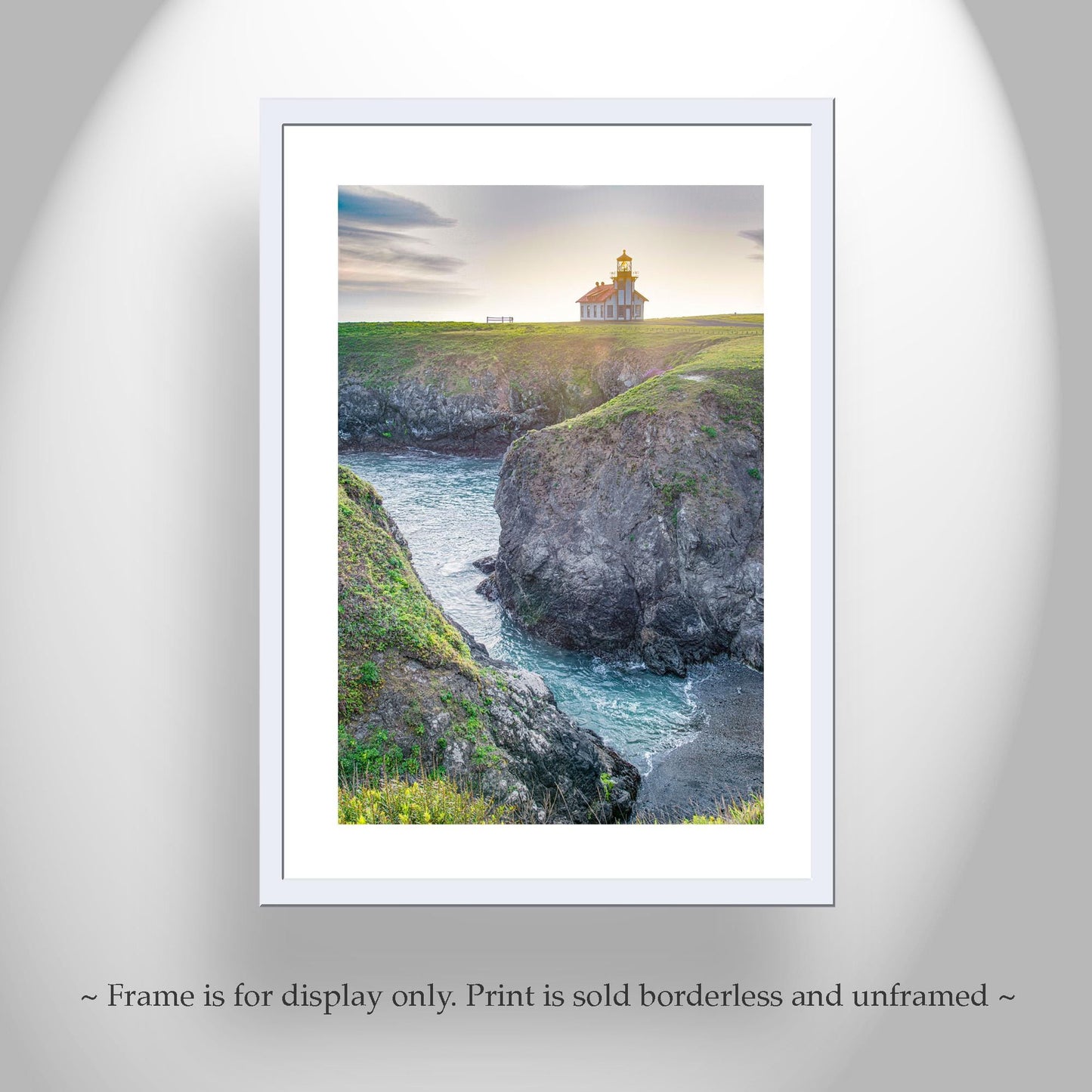 Point Cabrillo Lighthouse Painterly Art – Mendocino Coast Print