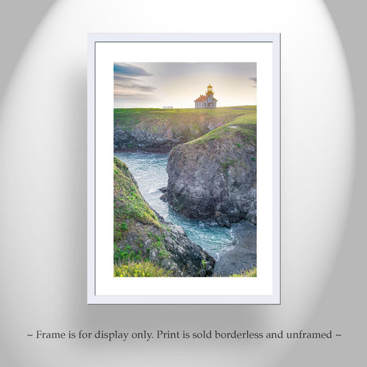 Point Cabrillo Lighthouse Painterly Art – Mendocino Coast Print