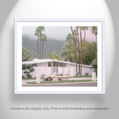 Palm Springs Midcentury Modern Home With Vintage Maserati SM Art Print