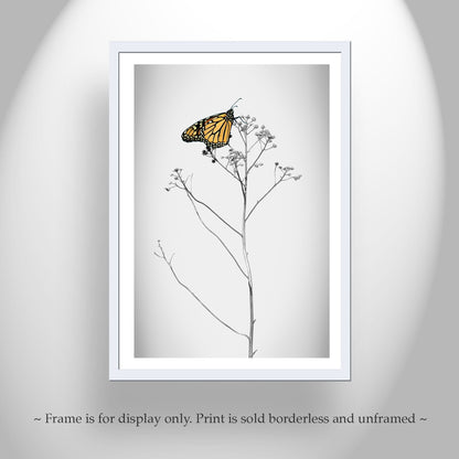 Monarch Butterfly Minimalist Art Print
