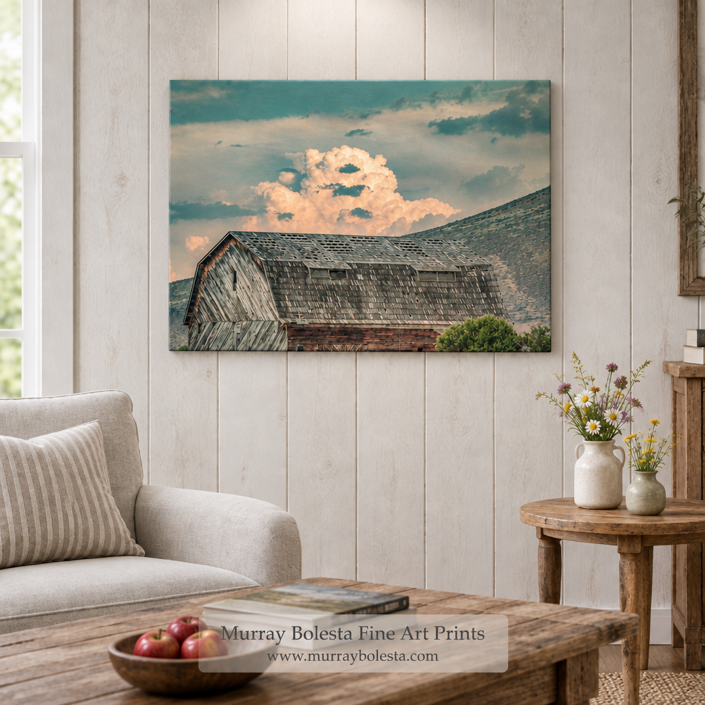 Farmhouse artwork vintage barn Modoc County California Tulelake by Murray Bolesta