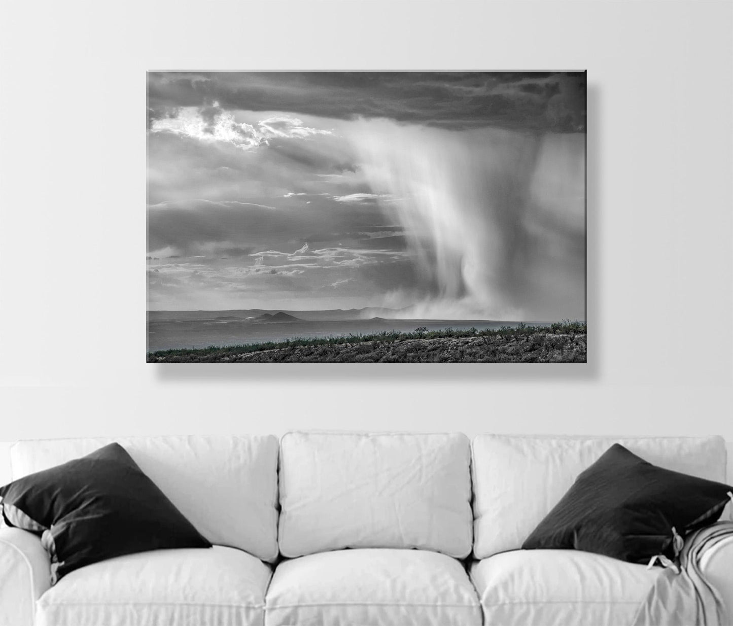 Southwestern Monsoon Rain Storm Wall Art – Arizona Black & White Art