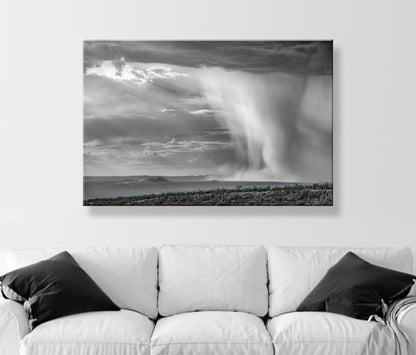 Southwestern Monsoon Rain Storm Wall Art – Arizona Black & White Art