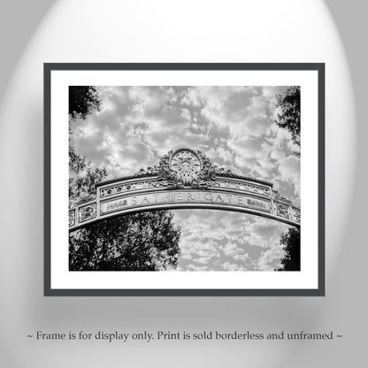 Cal Berkeley Merch with Sather Gate | Black and White UC Berkeley