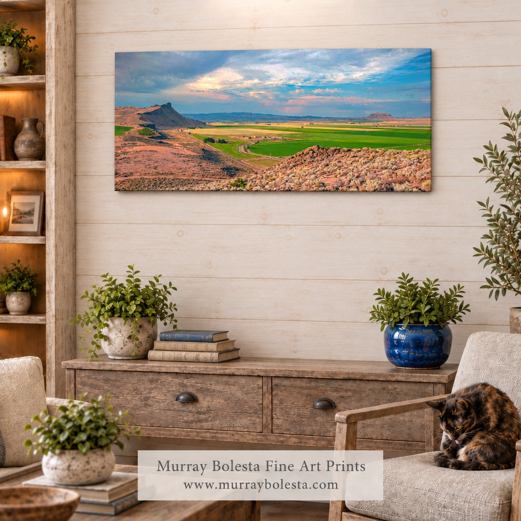 Frameless Modoc County panorama art by Murray Bolesta