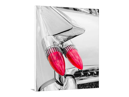 Classic Cadillac Tail Fins Artwork as Automotive Wall Decor with Set of 2 Prints