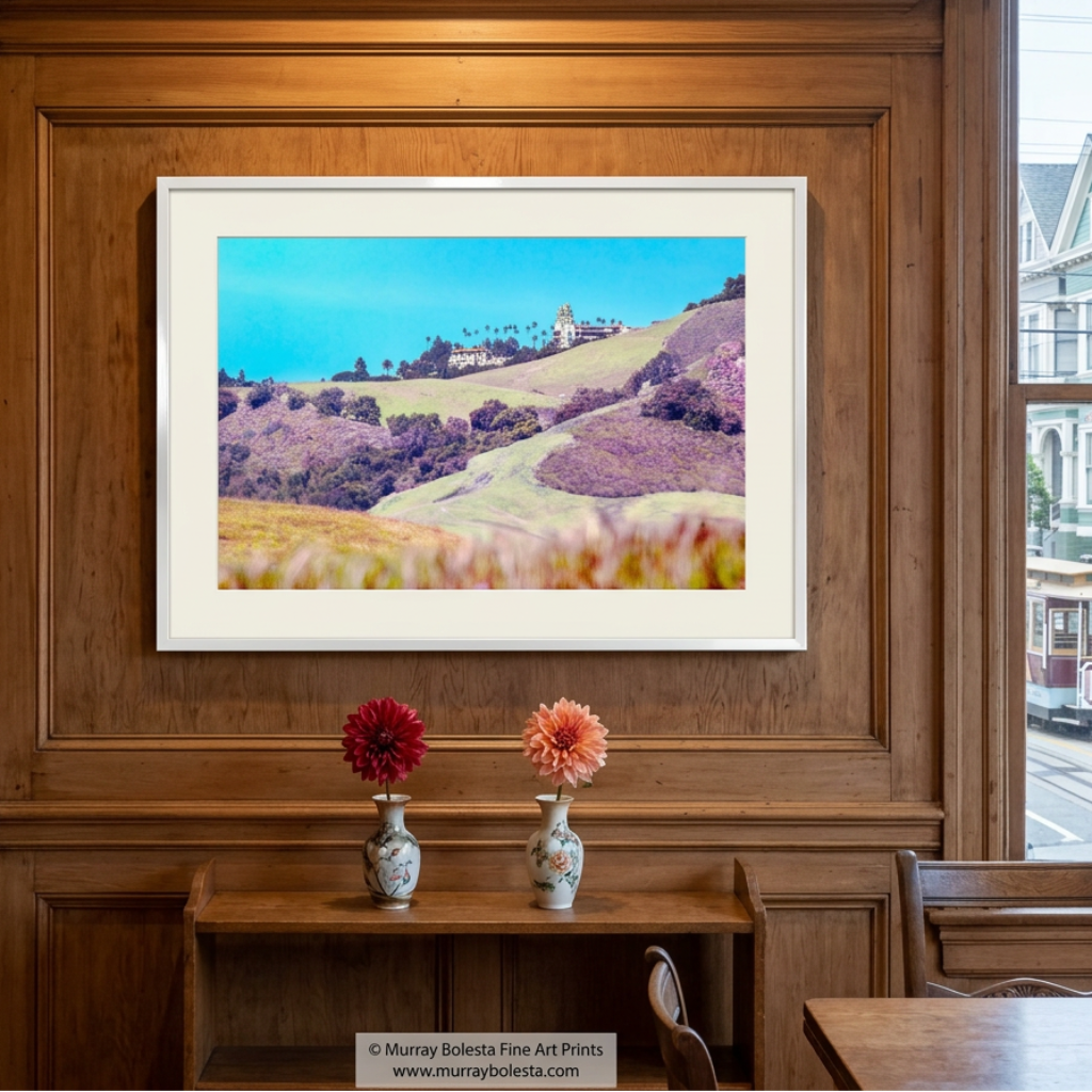 Hearst Castle San Simeon California landscape art print by Murray Bolesta