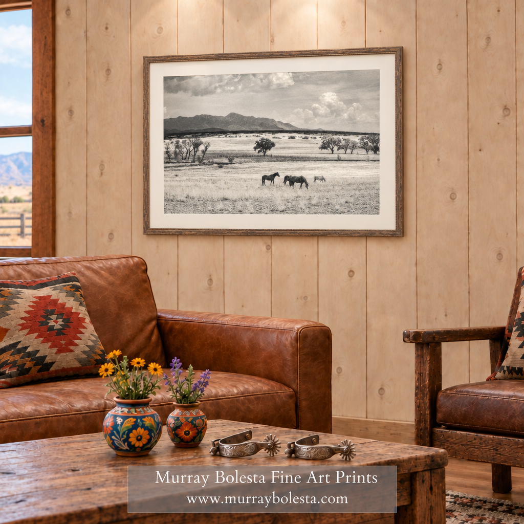 Horse ranch artwork at San Rafael Valley Arizona by Murray Bolesta