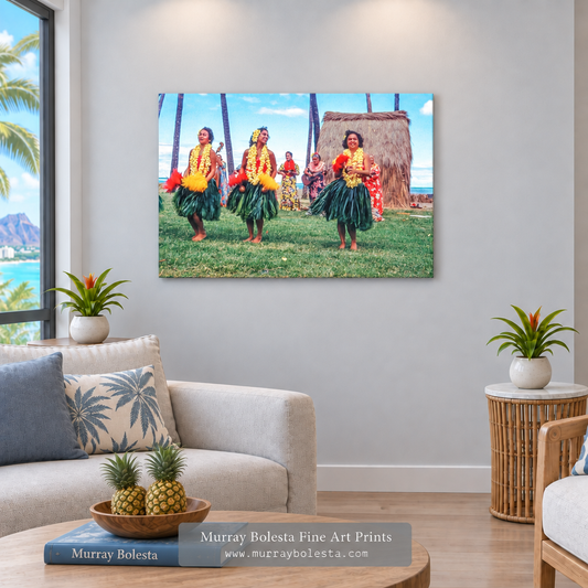 Hula Dancers Waikiki mid-century road trip by Murray Bolesta