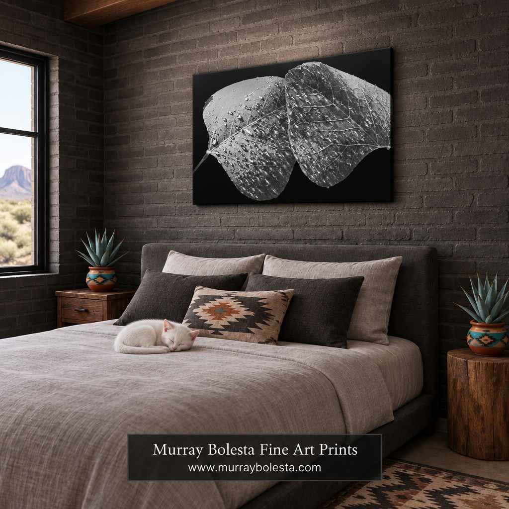 B&W leaf art by Murray Bolesta
