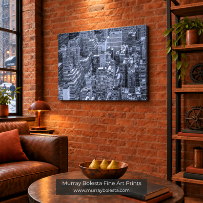 Midtown Manhattan winter artwork by Murray Bolesta.