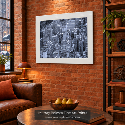 Midtown Manhattan winter artwork by Murray Bolesta