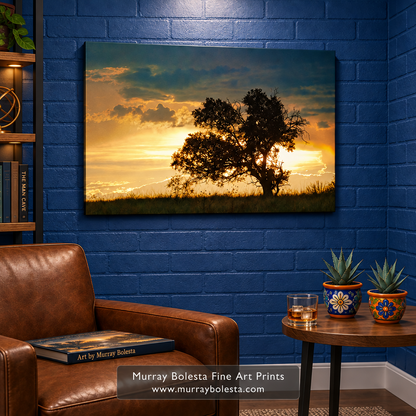 Oak tree monsoon silhouette art by Murray Bolesta southern Arizona USA