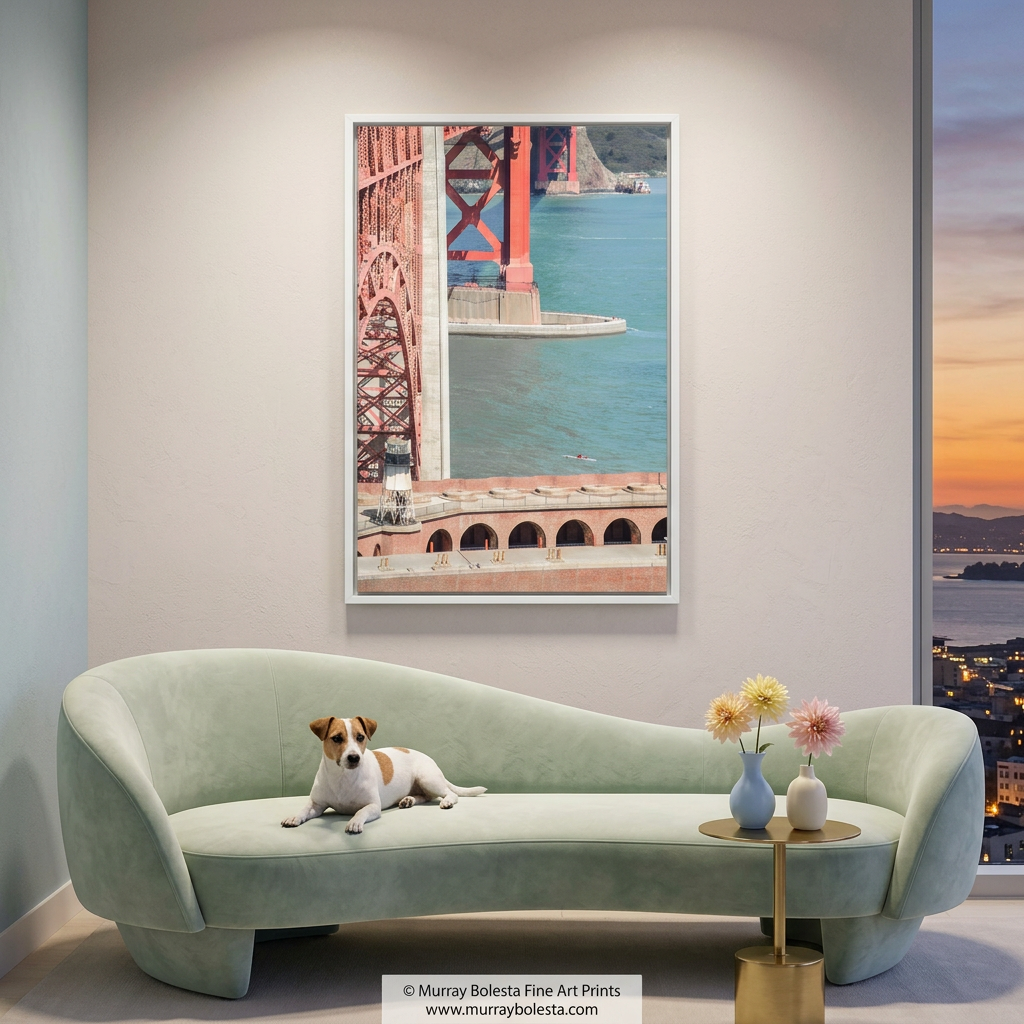 Golden Gate kayaker artwork by Murray Bolesta! A San Francisco treat.