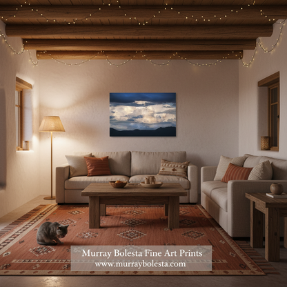 Storm Cloud Art Print - Moody Indigo Sky Tucson Arizona Desert Photography